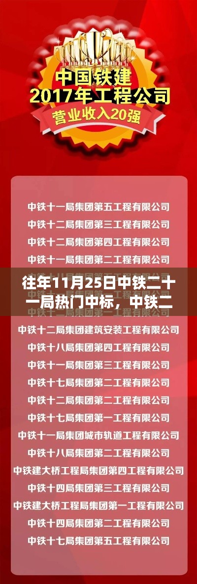 中铁二十一局热门中标项目详解,从入门到精通的中标步骤揭秘