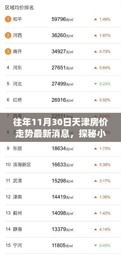天津房价走势揭秘,小巷深处的隐藏宝藏与特色小店的奇妙缘分最新消息(往年11月30日)