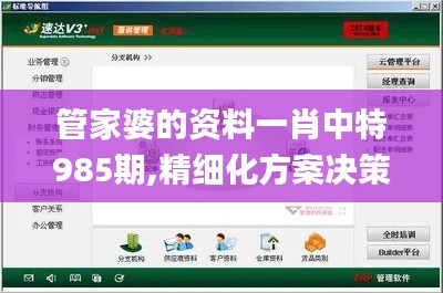 管家婆的资料一肖中特985期,精细化方案决策_速达版GYF89.149