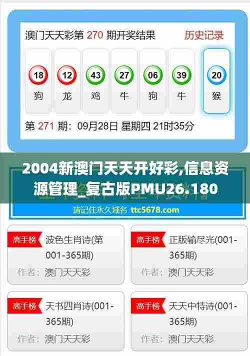 2004新澳门天天开好彩,信息资源管理_复古版PMU26.180