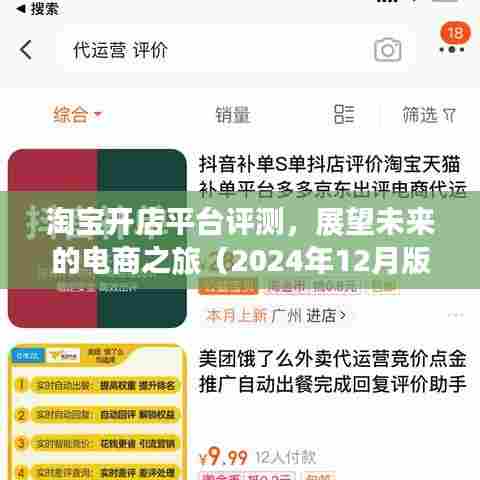 淘宝开店平台评测,展望未来的电商之旅(2024年最新版)
