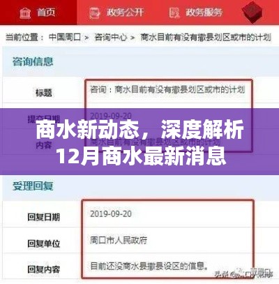 深度解析,商水新动态——最新消息速递(12月版)
