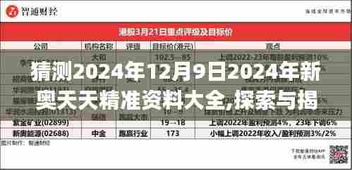 猜测2024年12月9日2024年新奥天天精准资料大全,探索与揭秘_VR8.267