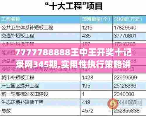 7777788888王中王开奖十记录网345期,实用性执行策略讲解_NE版10.356