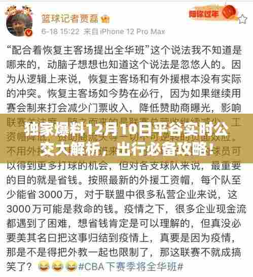 独家爆料,平谷实时公交解析出炉,出行攻略必备!