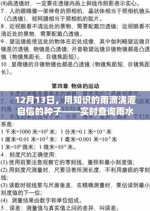 12月13日,以知识之雨滋养自信种子,实时雨水查询助力个人成长