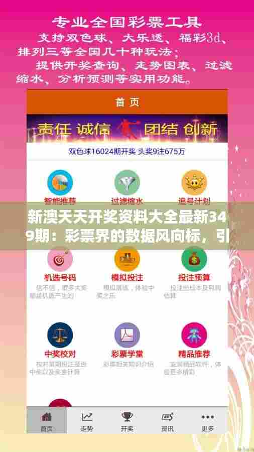 新澳天天开奖资料大全最新349期:彩票界的数据风向标,引领财富潮流