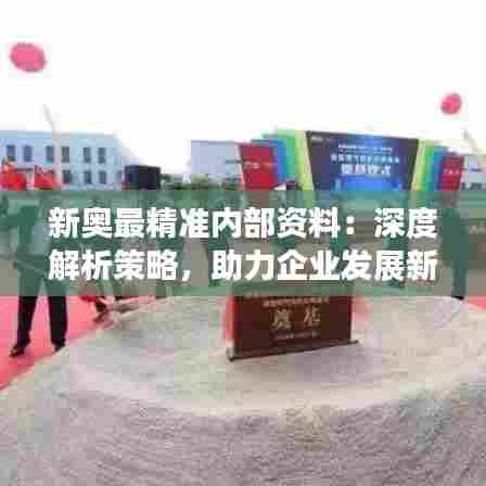新奥最精准内部资料:深度解析策略,助力企业发展新动力