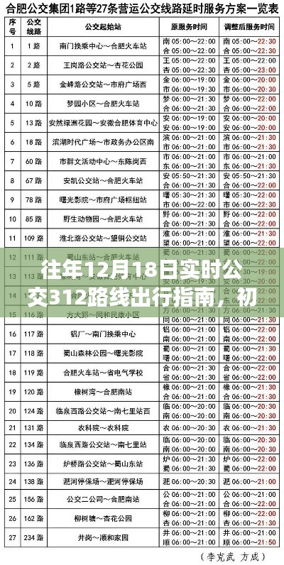12月18日实时公交312路线出行指南,适合初学者与进阶用户