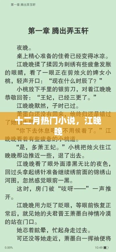 十二月热门小说推荐,江晚晚之奇幻旅程