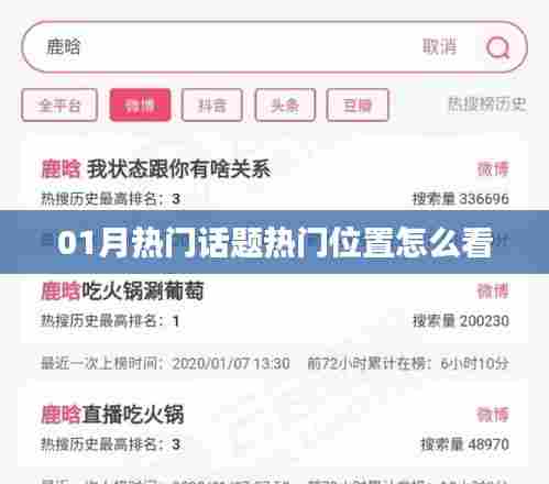 01月热门话题解析,如何洞察热门位置?
