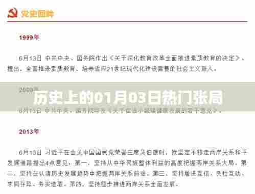 历史上的热门张局,一月三日回顾
