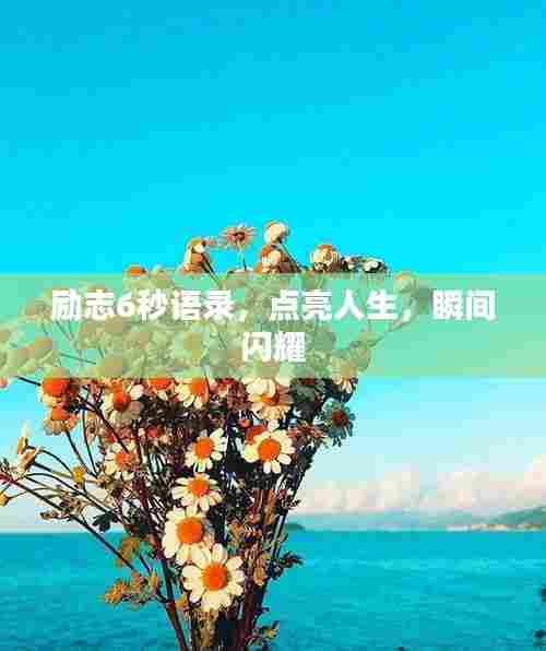 励志6秒语录,点亮人生,瞬间闪耀