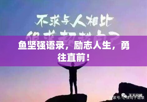 鱼坚强语录,励志人生,勇往直前!