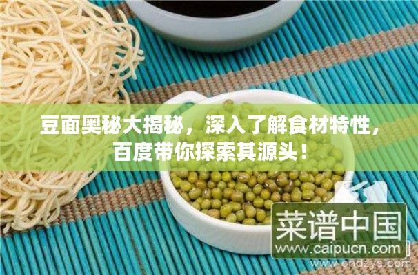 豆面奥秘大揭秘,深入了解食材特性,百度带你探索其源头!